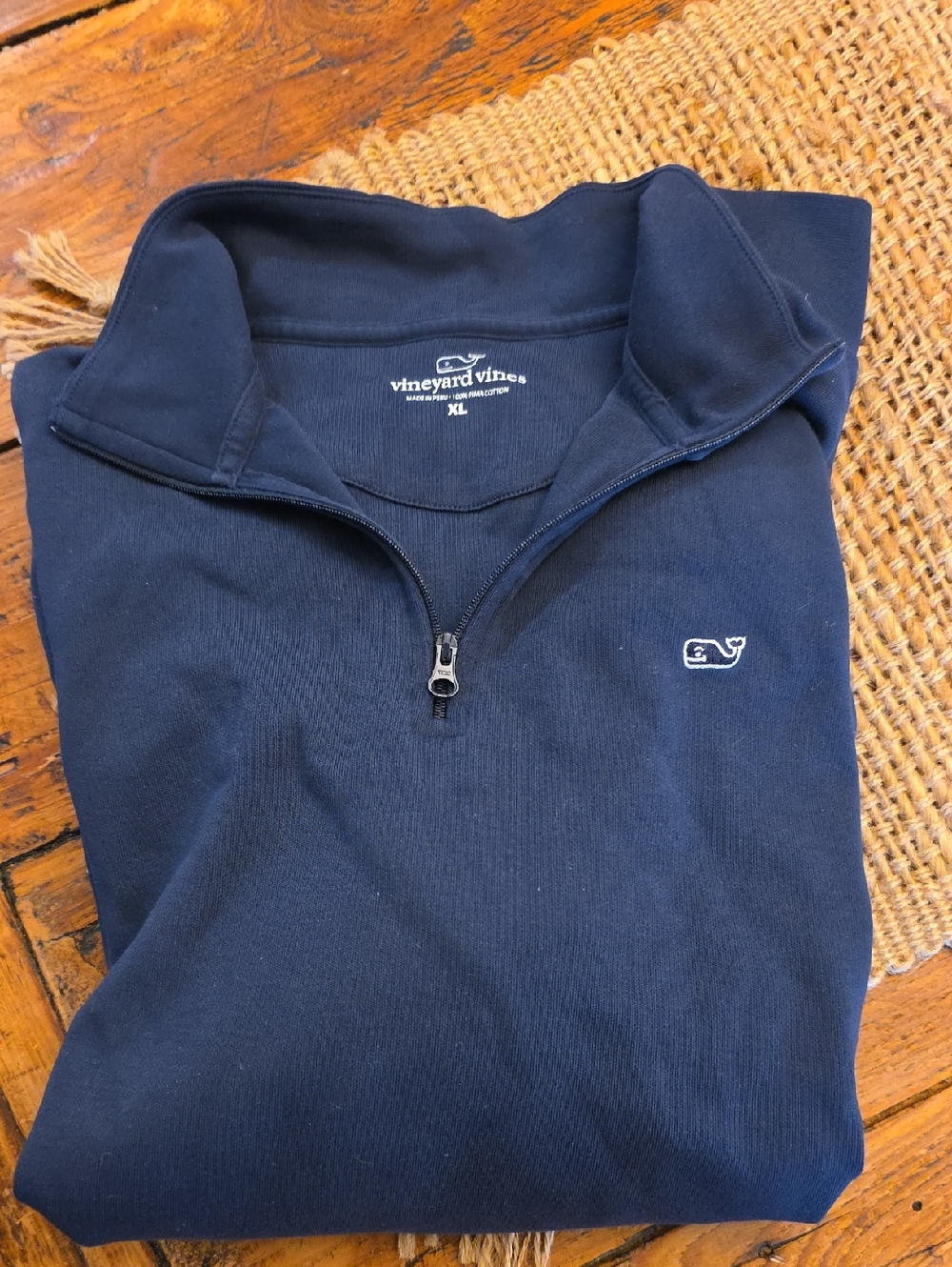 Vineyard Vines Men's Navy Half-Zip Pullover Sweater